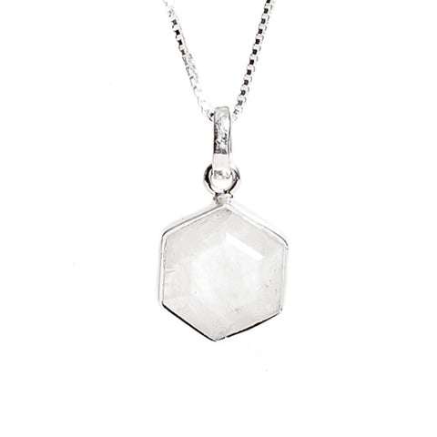 Honeybee Necklace - Moonstone & Silver