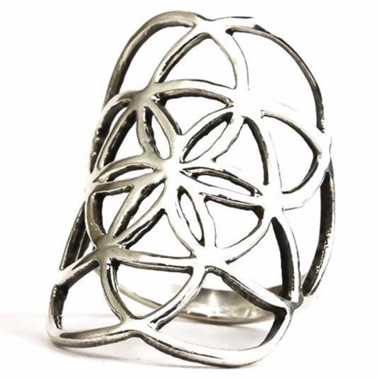 Seed of Life Ring Sterling Silver