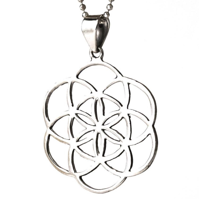 Seed of Life necklace pendant sterling silver 