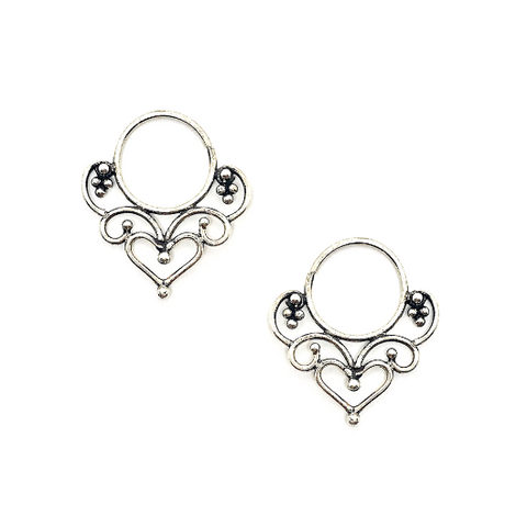 Lakshmi Earrings - Silver