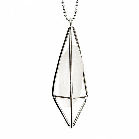 Lumia Necklace - Crystal Quartz & Silver