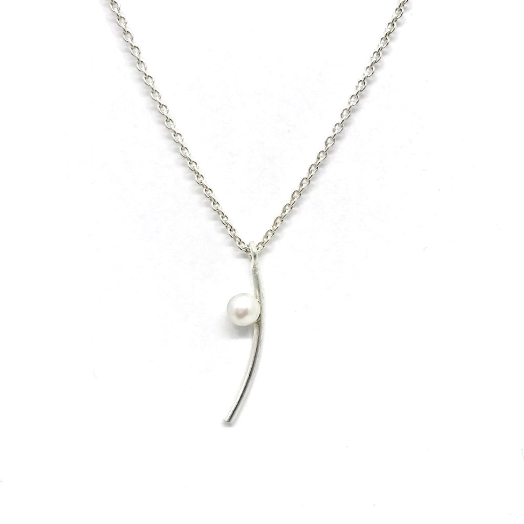 Nymph Necklace - Silver &  Pearl