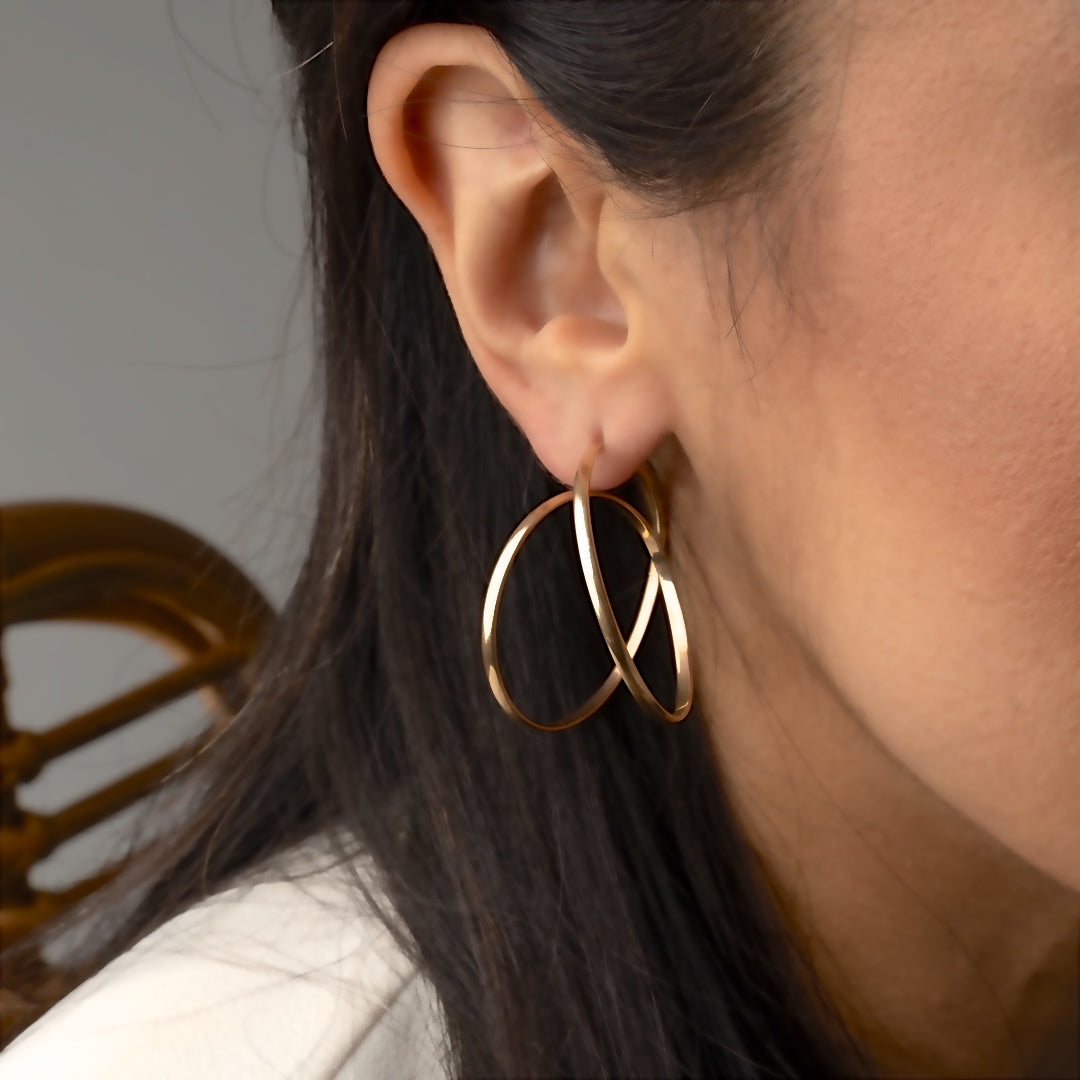 Rollercoaster Earrings Gold