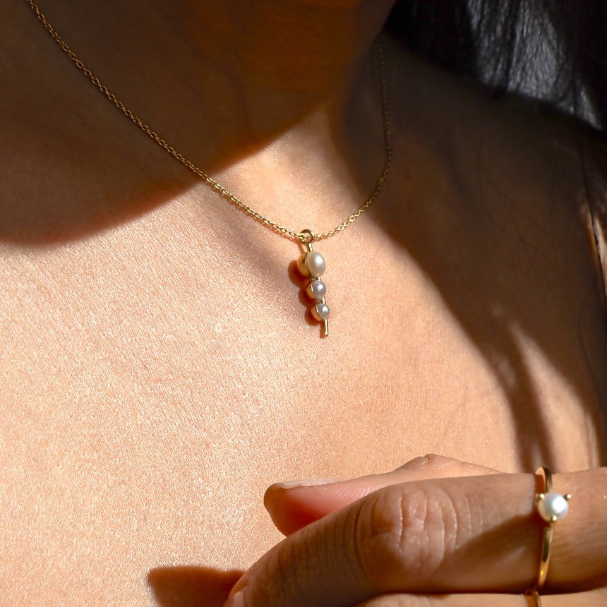 Siren Necklace - Gold & Pearl